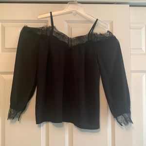 Unbranded black silky blouse.